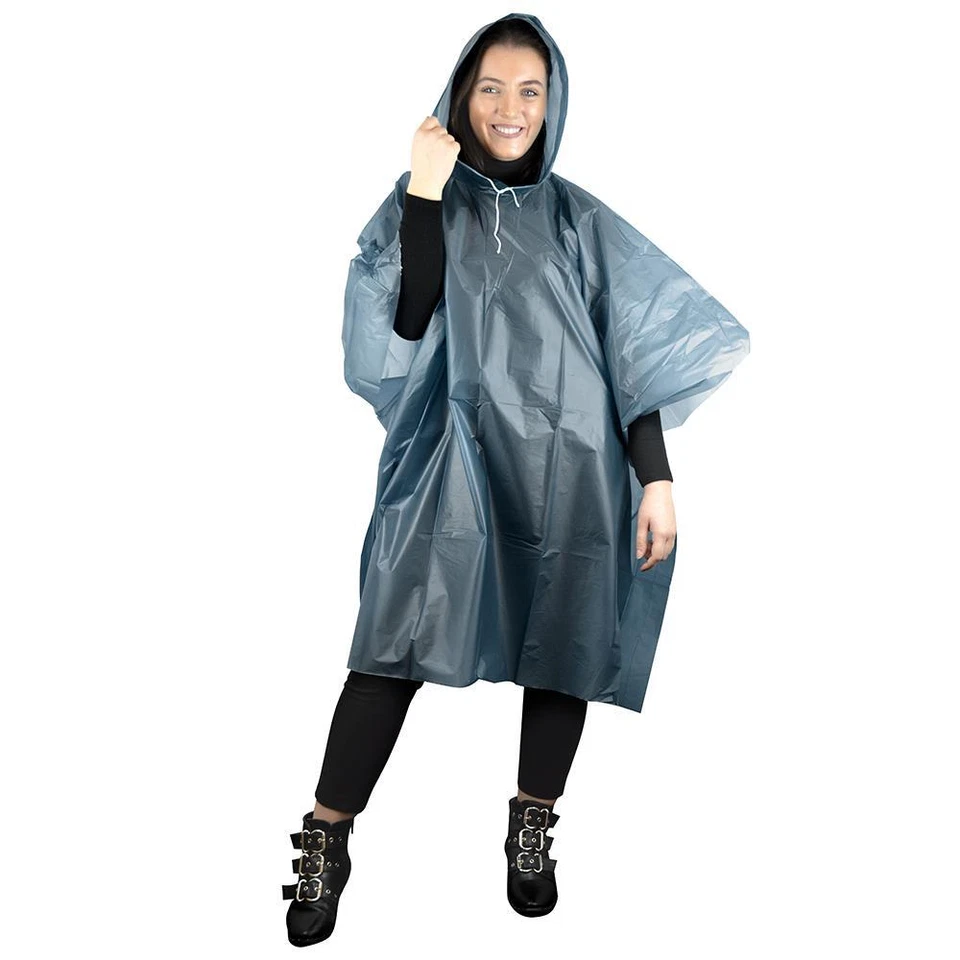 Ladies Waterproof Rain Poncho 3 Pack Lightweight Reusable Raincoat For Unisex - Image 1 of 1