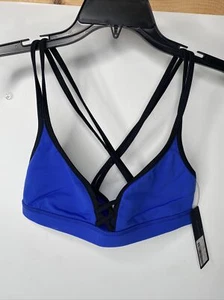 NUEVO CON ETIQUETAS Body Language Ropa Deportiva Sofie Top Entrenamiento EE. UU. Grande Azul Real Negro - Imagen 1 de 10