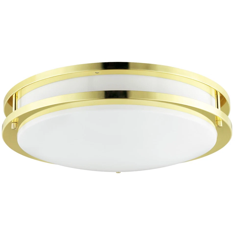 Diodesy 14" Energy Saving Band Trim Fixture Polished Brass Finish White Lens - Image 1 of 1