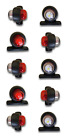 10X L And R Rouge Blanc Angle Cote Marqueur Led 24V Feux Contour Lampe Remorque