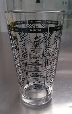 16oz. Bar RECIPE COCKTAIL MIXING & STIRRING GLASS Boston Martini Shaker