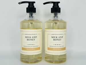 2 Commonwealth Soap Co Milk And Honey Luxury Scented Large Hand Soap - 26oz each
