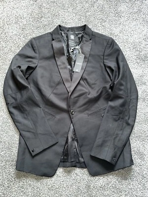 NWT Womens G-Star Blazer Jacket, Size Medium, Black, Bronson Style, Pockets (37) - Image 1 of 4