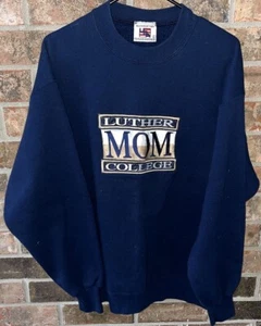 Luther College Mom Vintage 90’s Crewneck Sweatshirt USA Player Sportswear - Picture 1 of 4