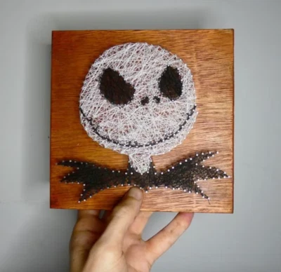 Jack Skellington Nightmare before Christmas String Art - Halloween - Image 1 of 4