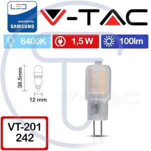 V-TAC PRO VT-201 242 LED Spot Samsung Chip G4 1.5W 6400K - Picture 1 of 8