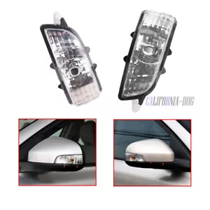 Pair L + R Wing Mirror Indicator Lens Light Lamp For Volvo S40 V50 C30 S60 V70 - Picture 1 of 5