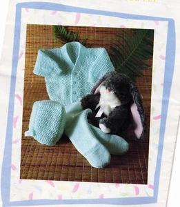 ~Chevy Baby Knitting Pattern For Cardigans. Leggings, Bonnets, Mitts & Bootees ~ - Picture 1 of 4