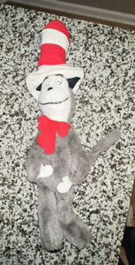 Cat in the Hat Plush 17" Dr Seuss Vintage Eden 1979 ‘70s Red Gray Tag Retro NY