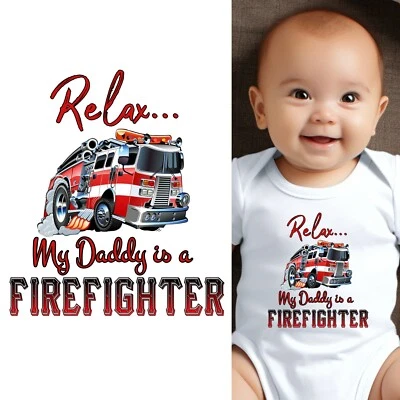 Body de bebé - My Daddy Is A Firefighter Ropa de bebé para bebés niños y niñas Foto 1 de 3