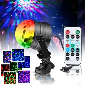 Party Disco Light RGB LED Stage Ball Lights Sound Activated Strobe Lamp w/Remote - Picture 1 of 12
