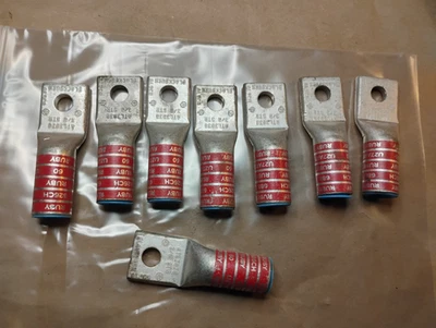 8, Blackburn ATL30-38 Aluminum Composite Lug Ruby 3/0 AWG 1 Hole 3/8" Stud - Image 1 of 3