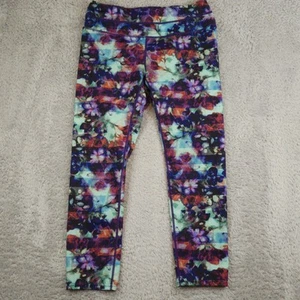 Athleta Multicolor Floral Fade Sonar Capris Leggings Workout Womens Med Tall - Picture 1 of 10