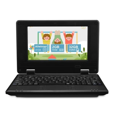 7" Portable Small Laptop, Android 12.0 OS Quad-Core Cortex A53 with 2GB RAM 3... - Image 1 of 4