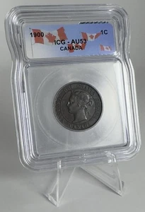 1900 Canada Queen Victoria 1 Cent AU53 Royal Mint Canadian Penny - Picture 1 of 4