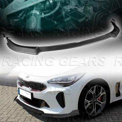 ALERÓN DIVISOR DE PARACHOQUES DELANTERO ESTILO CARBONO ESTILO CK AJUSTE LABIO 18-23 KIA STINGERS Foto 1 de 4