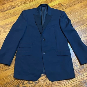 Rag & Bone Men's 40 Merino Wool Peak Lapel Tuxedo Blazer Suit Sport Coat - Picture 1 of 16
