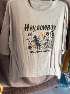 MAGLIETTA COWBOY SHEIN WESTERN TAGLIA MED - Foto 1 di 4