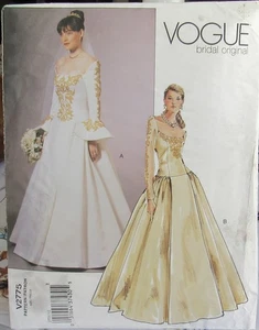 Vogue Bridal V2775 Misses 18-22 Winter Medieval Princess Wedding Gown Pattern UC - Picture 1 of 2
