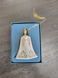1990 Lenox Porcelain China Pierced Bell Christmas Ornament with Original Box - Picture 1 of 24