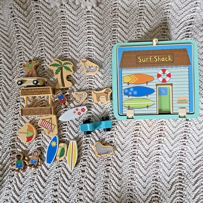 Jack Rabbit Creations Suitcase Series SURF SHACK - 17 Wooden pieces - Image 1 of 4
