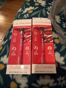 LA Colors Dual Lipliner berry sweet & sweet fusion C69186 C69187 sharpener top  - Picture 1 of 6
