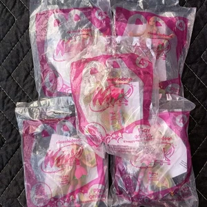 Lot of (5) NEW McDonalds 2013 WINX Club #4 Flora Nickelodeon Happy Meal Toys - Picture 1 of 2