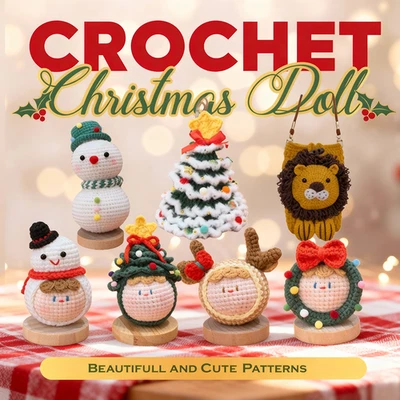 Christmas Handmade Knitted Toy Hand-Crochet Wool Ornaments Stuffed Doll Animal  - image 1 of 4