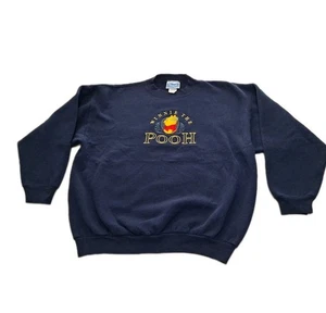 VTG Brazos Disney Winnie the Pooh Embroidered Sweatshirt Made In USA Adult XL - Picture 1 of 12