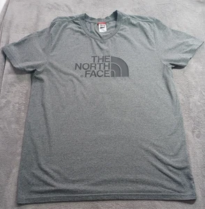 Mens Grey North Face T Shirt Size L Short Sleeve Logo on front - Picture 1 of 7