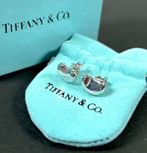 Tiffany & Co. Sterling Silber Elsa Peretti Bohne Ohrringe Vintage SV925 mit BOX - Bild 1 von 9