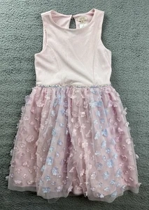 Zenzi Girl's Size Large (10-12) Sleeveless Ombre 3D Floral Skirt Dress Pink - Picture 1 of 7