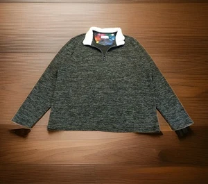 Maglione Robert Graham Virgo vestibilità classica 1/4 zip XXL grigio collo sherpa pile alto - Foto 1 di 11