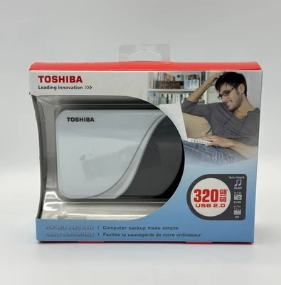 Toshiba Portable External Hard Drive 320GB USB 2.0 Mac Windows 2009 HDDR320E04XW - Image 1 of 4