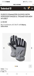Timberland fleece commuter Gloves Size S/M