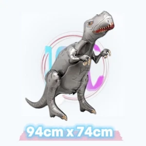 Large Dinosaur Foil Balloon T-Rex 3D Boys Birthday Balloons Jurassic Decorations - Picture 1 of 6