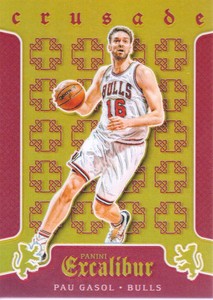 2015-16 Panini Excalibur Crusade Red #50 Pau Gasol 089/149 Chicago Bulls