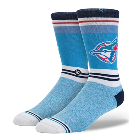 Men's Toronto Blue Jays MLB Baseball Stance Cooperstown OK Socks - Size Large Cover