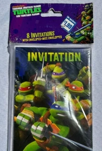 VINTAGE TEENAGE MUTANT NINJA TURTLES NICKELODEON BIRTHDAY PARTY INVITATIONS-8 - Picture 1 of 11