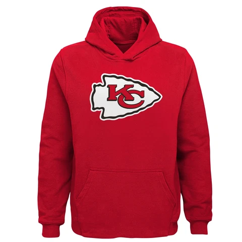 Outerstuff Youth Boys Kansas City Chiefs NFL Primary Logo Fleece Hoodie Cover