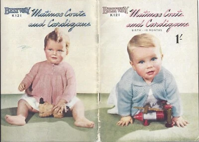 Little vintage book of 12 baby/reborn knitting patterns in 3 ply from Bestway - Image 1 of 4