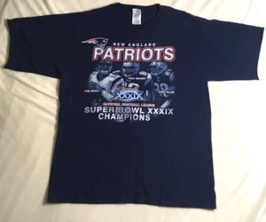 Camiseta De Colección 2005 New England Patriots Para Hombre Grande Superbowl XXXIX Campeones - Imagen 1 de 4