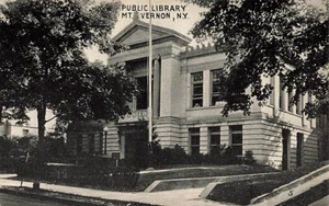 Postcard Mt. Vernon New York Public Library - Picture 1 of 3