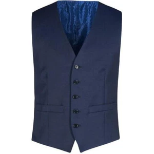 ALEXANDRE MEN'S WESTON BLUE TWILL WAISTCOAT 44R NEW RRP £90 - Picture 1 of 3