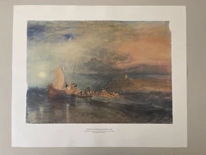 J.M.W TURNER,'FOLKESTONE FROM THE SEA,1830’ RARE 1980’s TATE GALLERY ART PRINT - Bild 1 von 6
