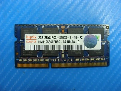 MacBook A1278 Hynix 2GB PC3-8500S 2Rx8 Memory RAM SO-DIMM HMT125S6TFR8C-G7 - Image 1 of 2