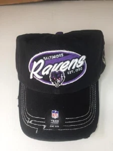 BALTIMORE RAVENS NEGRO SNAPBACK DESGASTADO LIMPIEZA/SOMBRERO PAPÁ NUEVO Y CON LICENCIA - Imagen 1 de 3