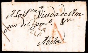 Valladolid - Prefilatelia - PE 8N - 1801 - Carta a Ávila + porteo "4" - Imagen 1 de 1