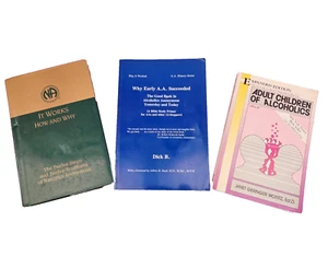 Lot of 3 Alcoholics Anonymous Books AA Narcotics NA Adult Children Bible Study - Imagen 1 de 17
