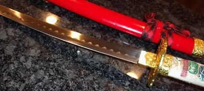 ESPADA SAMURAI - MANGO DE DRAGÓN GRANDE - NO ES UN JUGUETE - DECORATIVA - 35" Foto 1 de 4